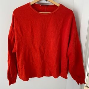 Zara red basic sweater